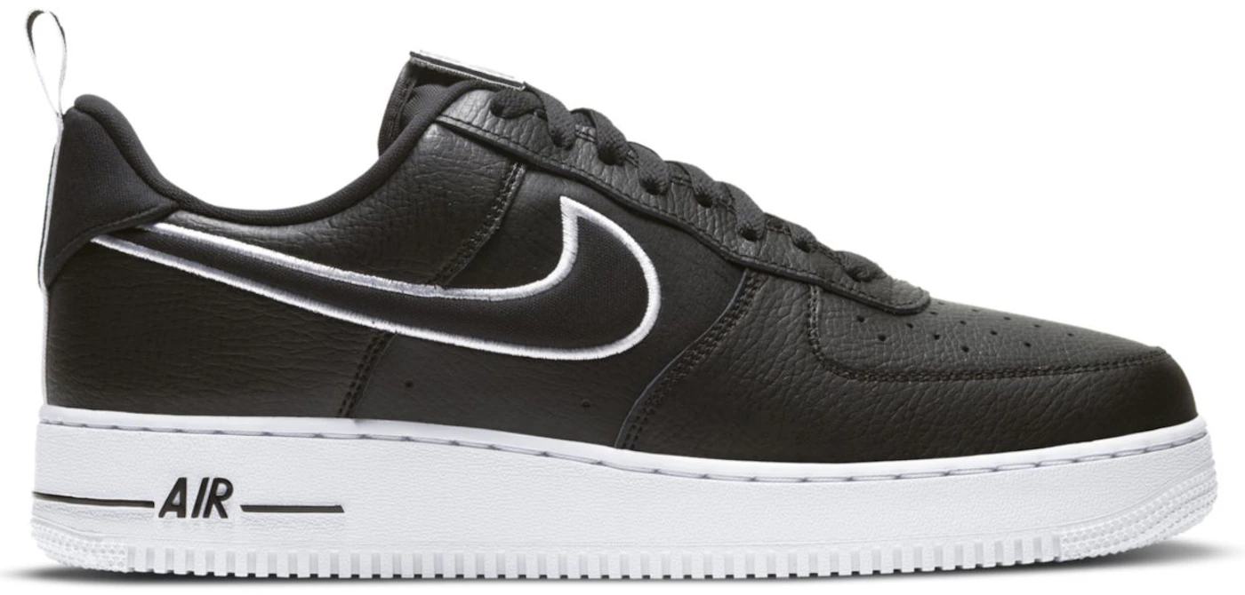 Nike Air Force 1 Low Black White Contrast Swoosh