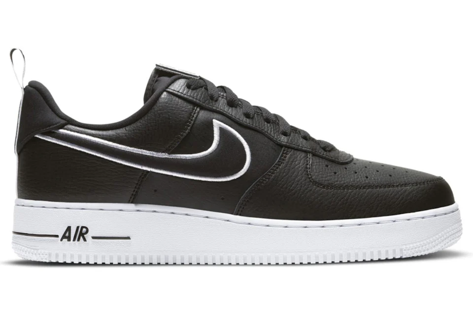Nike Air Force 1 Low Black White Contrast Swoosh