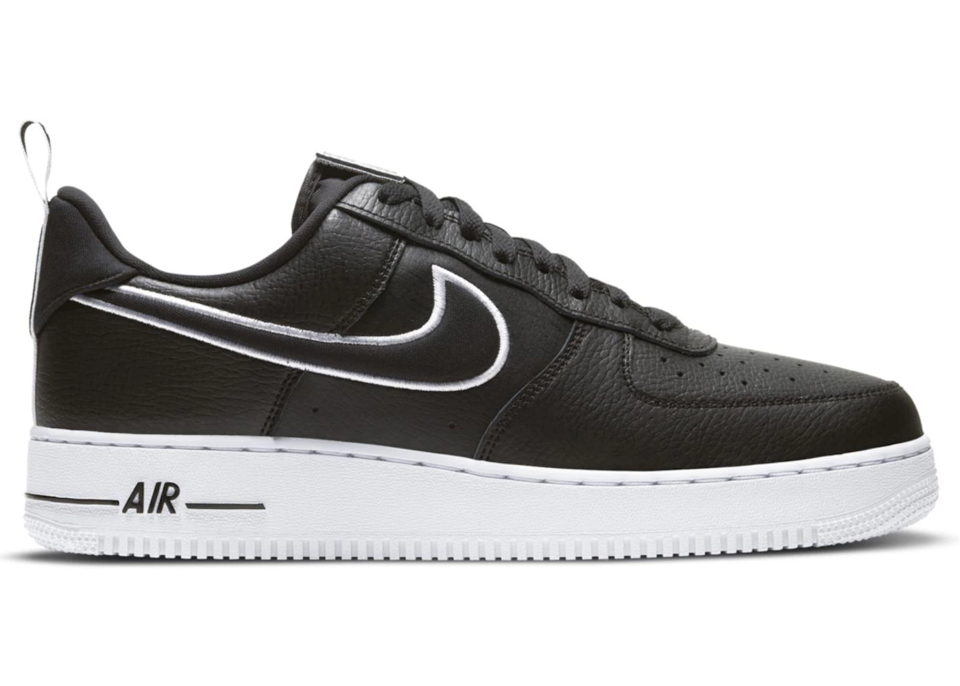 Nike Air Force 1 Low Black White Contrast Swoosh