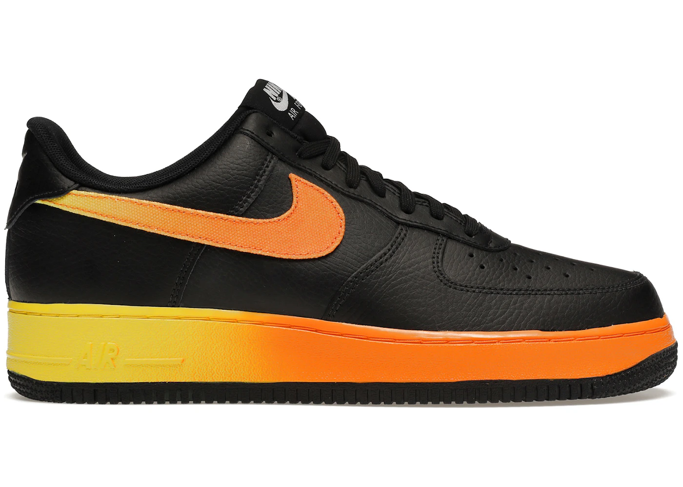 Nike Air Force Low Black Yellow Orange Men's CJ0524-001 US