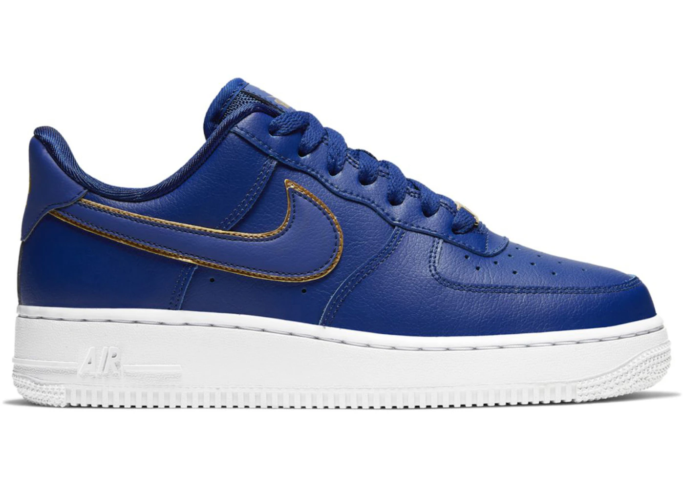 Nike Air Force 1 Low Blue Gold Swoosh (Women's) - AO2132-401 - US