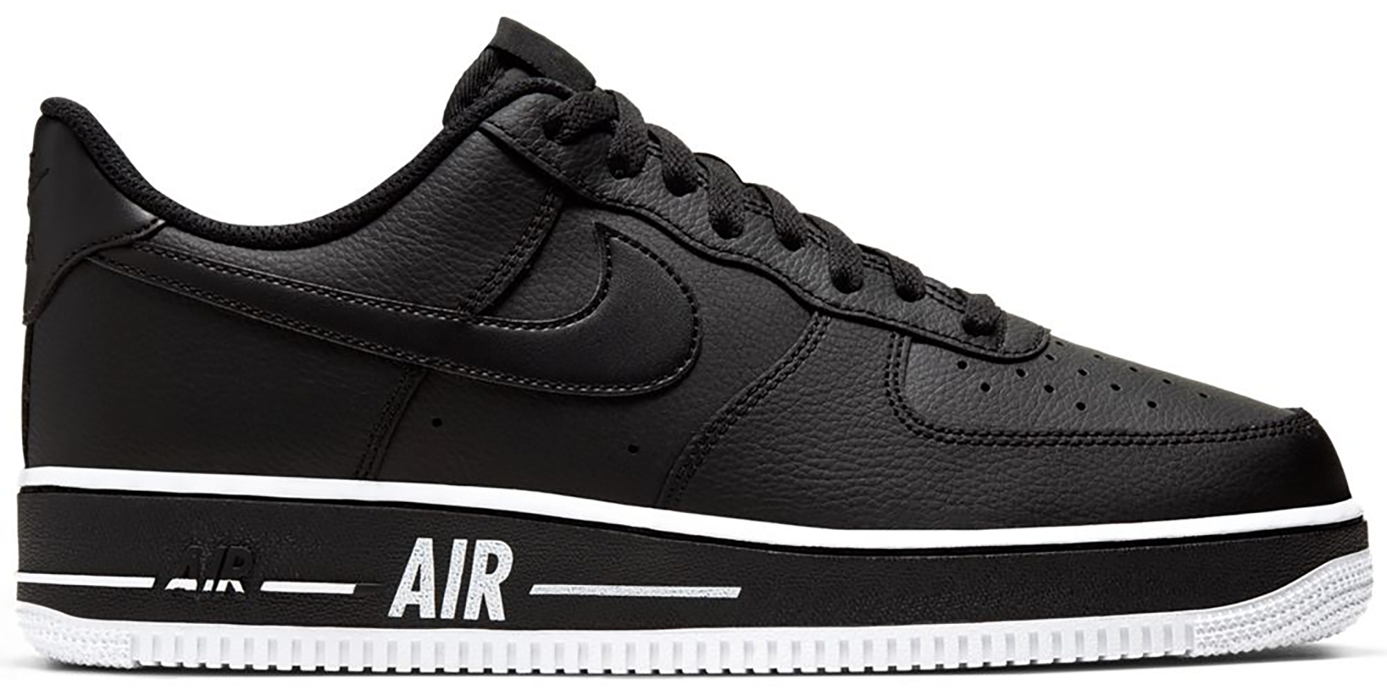 air force 1 black with white