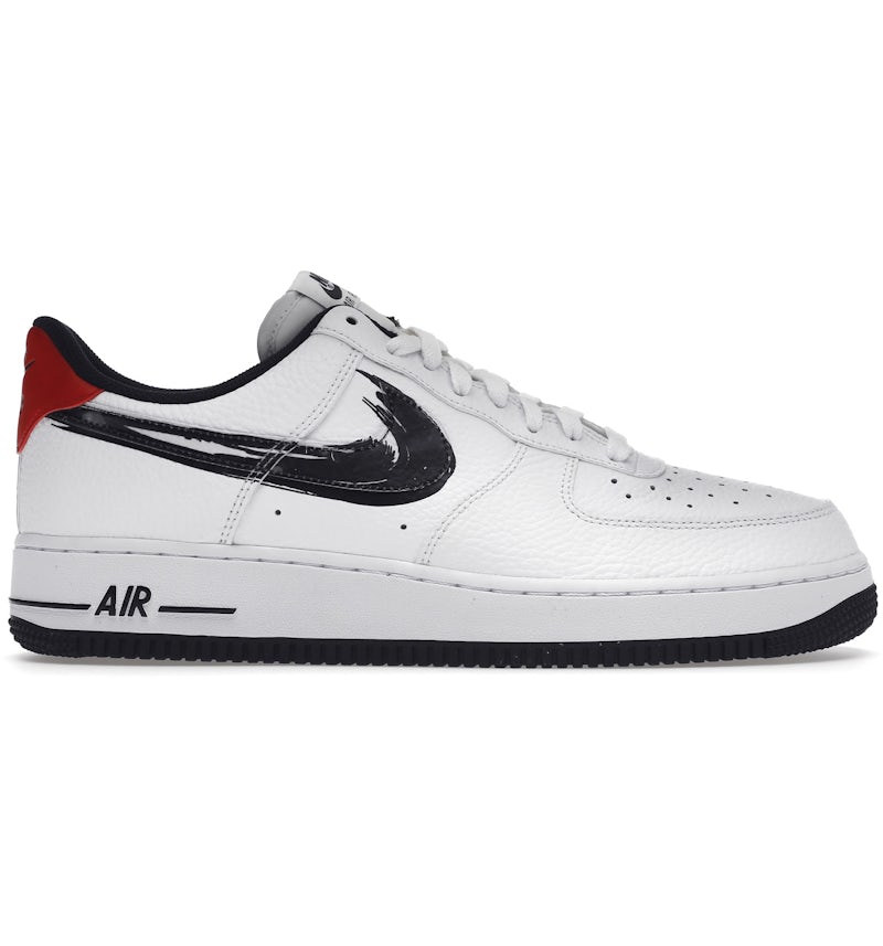 Nike Air Force Low Brushstroke White Black Men's DA4657-100 US