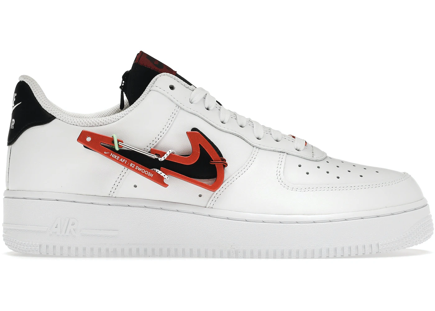 Competidores Contratar Disfrazado Nike Air Force 1 Low Carabiner Swoosh Red Men's - DH7579-100 - US