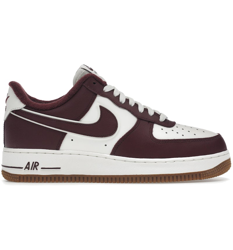 Nike Air Force Low College Pack Night Maroon Men's DQ7659-102 US