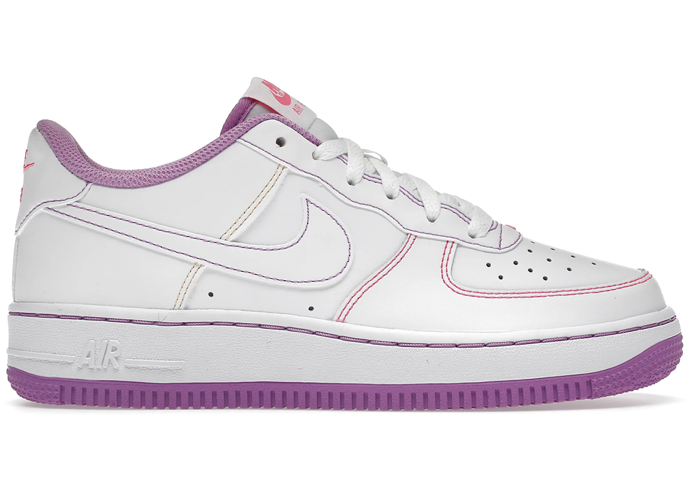 Nike Air Force 1 Low Contrast Stitch Fuchsia Glow (GS) Kids' - CW1575-110 - US