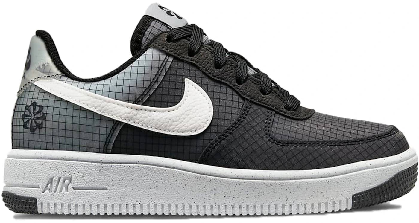 Nike Air Force 1 Low Black Concrete Grey Paint Drip Custom (GS)