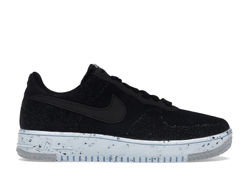 Nike Air Force 1 Low Crater Flyknit Black Chambray Blue Men's