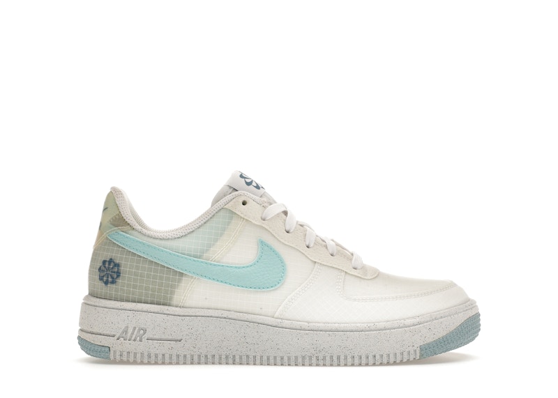 Pre-owned Nike Air Force 1 Low Crater Copa Sneakers In White/rift Blue/volt