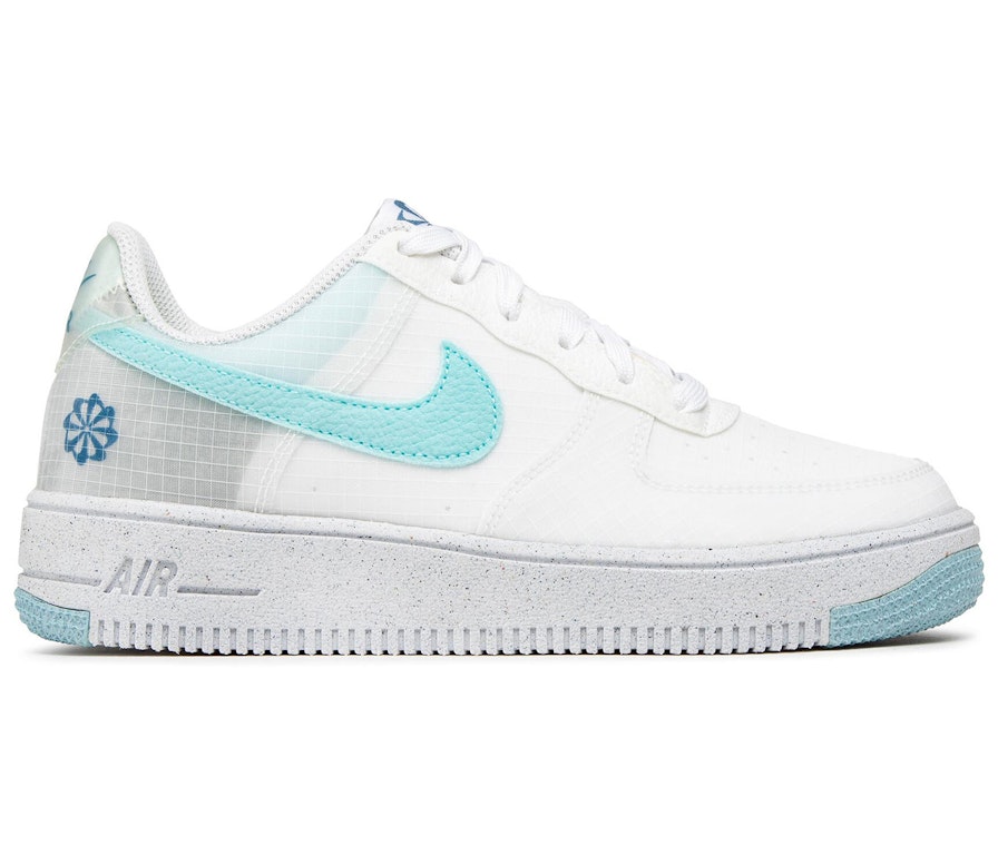 Pre-owned Nike Air Force 1 Low Crater White Copa (gs) In White/rift Blue/volt