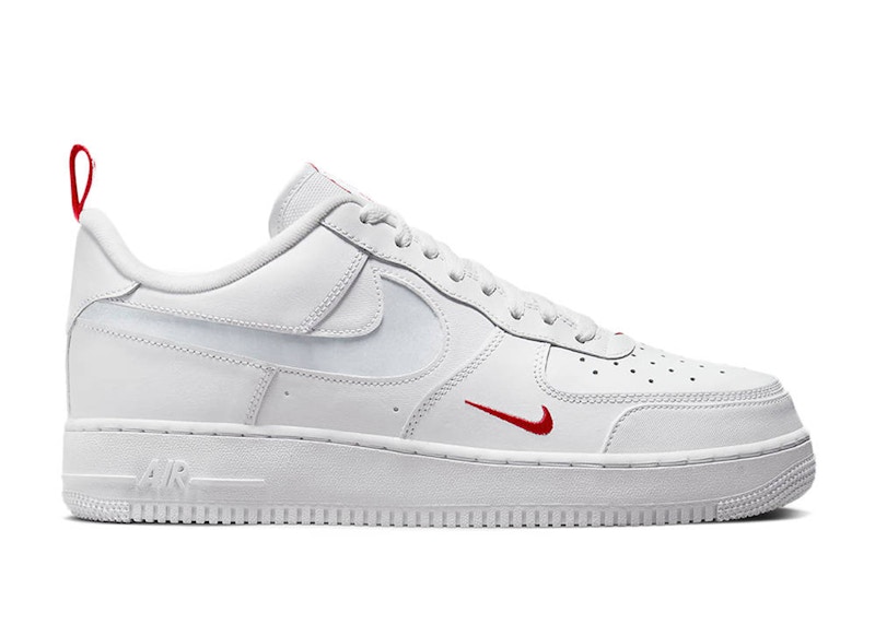 Air force white hot sale with red