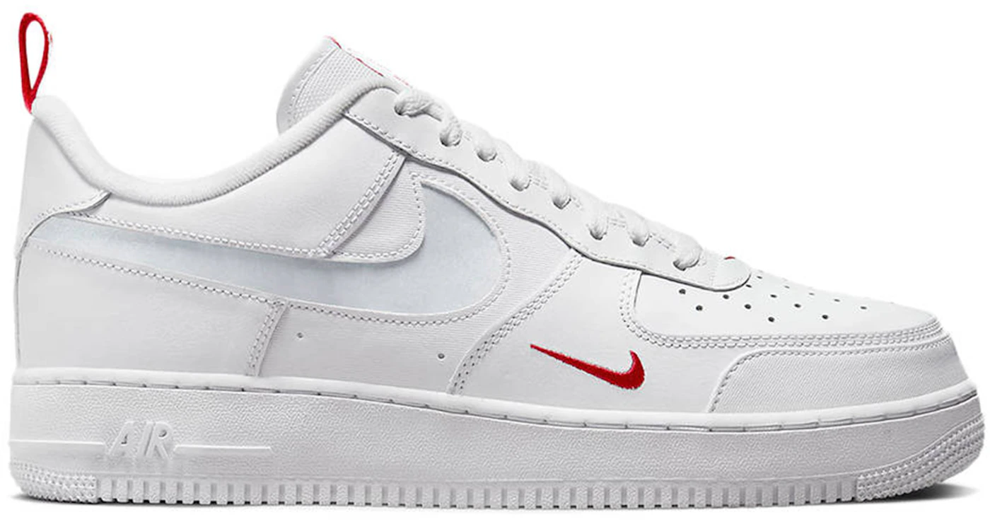 nike air force 1 low 07 lv8 Smoke grey red reflective swoosh