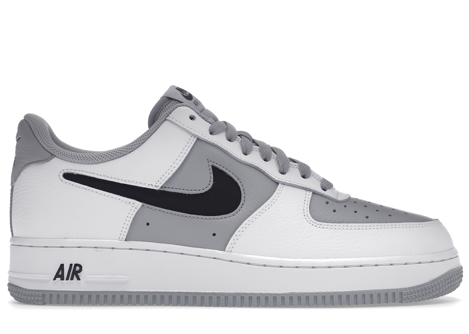 white grey and black air force 1