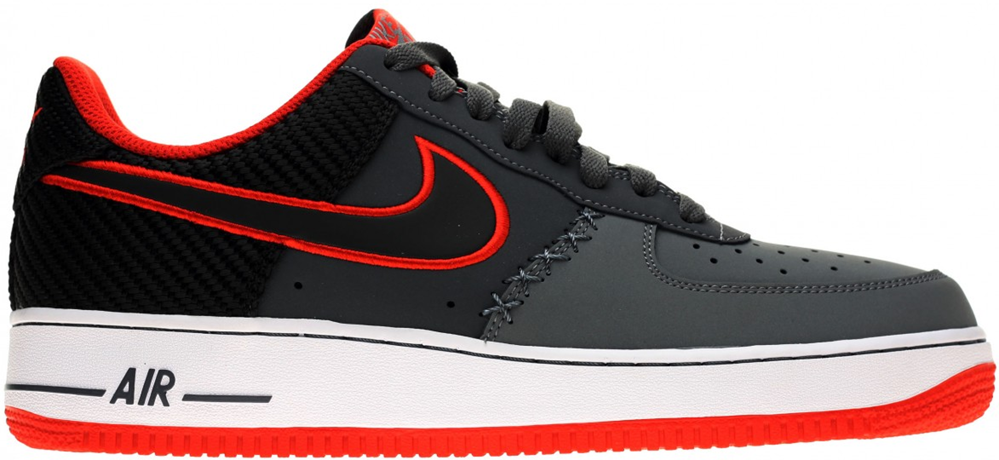 dark grey and red air forces
