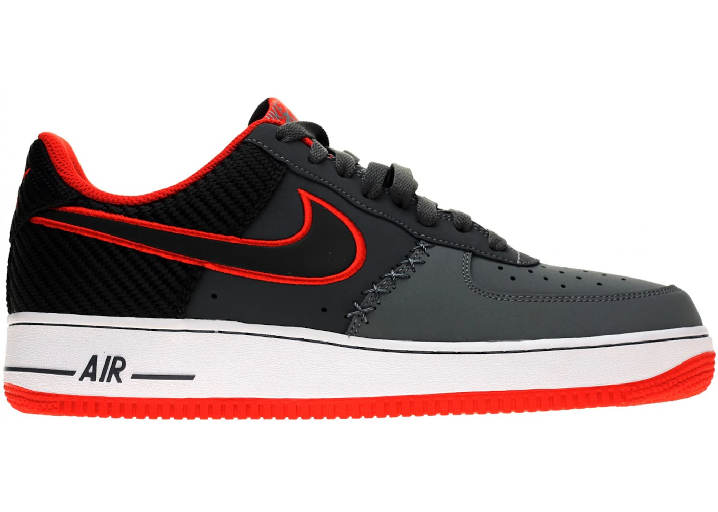 Nike Air Force 1 Low Dark Grey Cool Grey Red Men s 488298 036 US