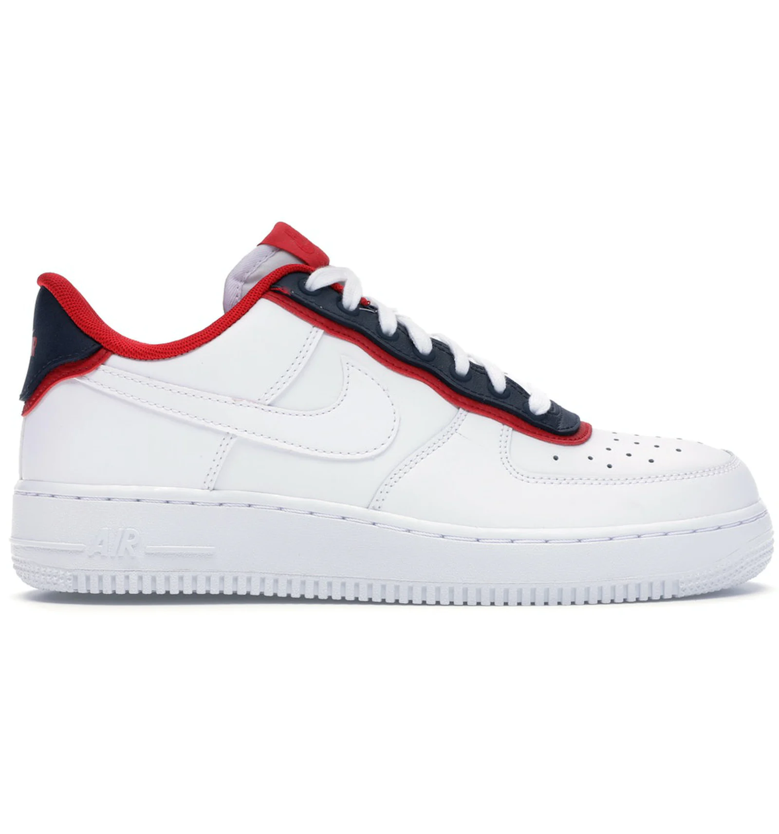 Air force 1 low - men's white/obsidian/university red outlet