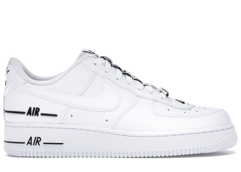 nike air force 1 white white black