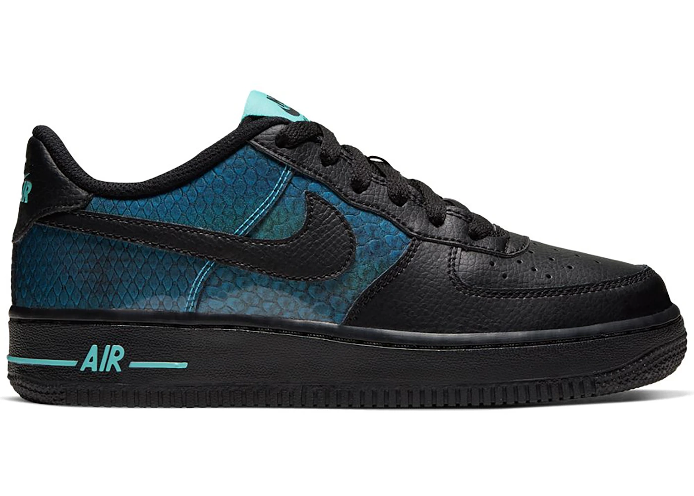Nike Air Force 1 Low Dragon Scales Black GS Kids CI3910 001 US