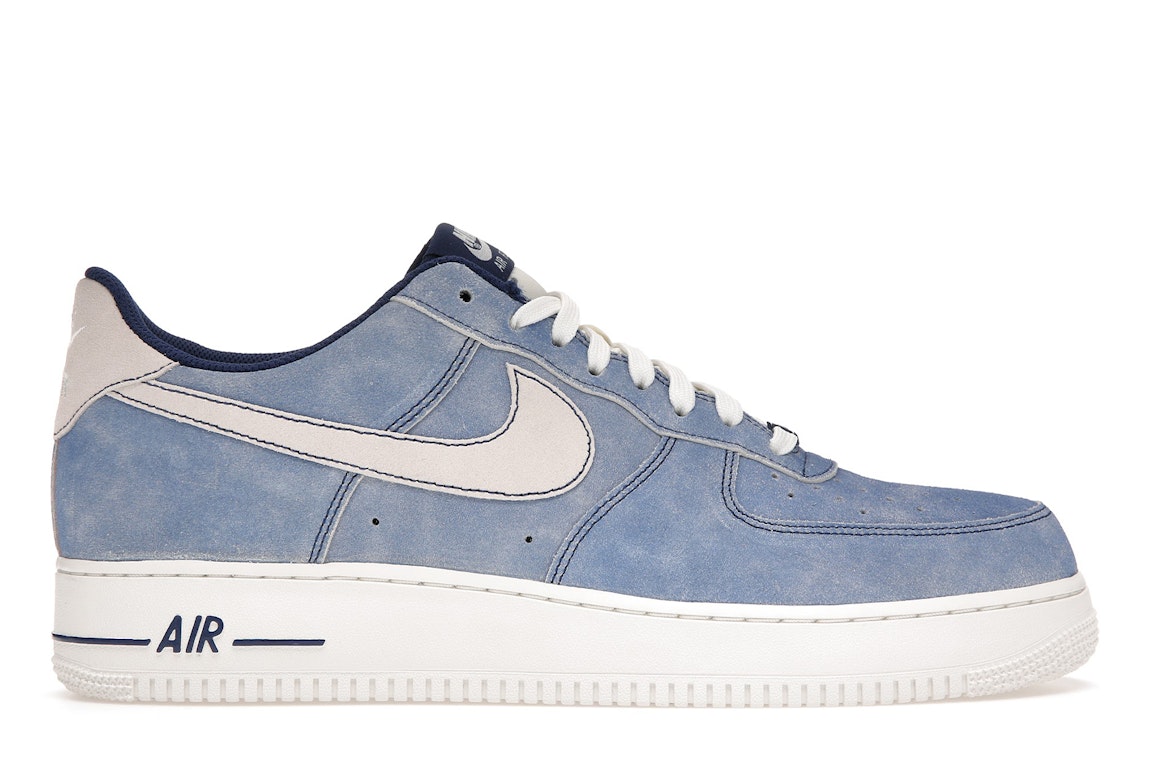 Pre-owned Nike Air Force 1 Low Dusty Blue Suede In Blue Void/sail