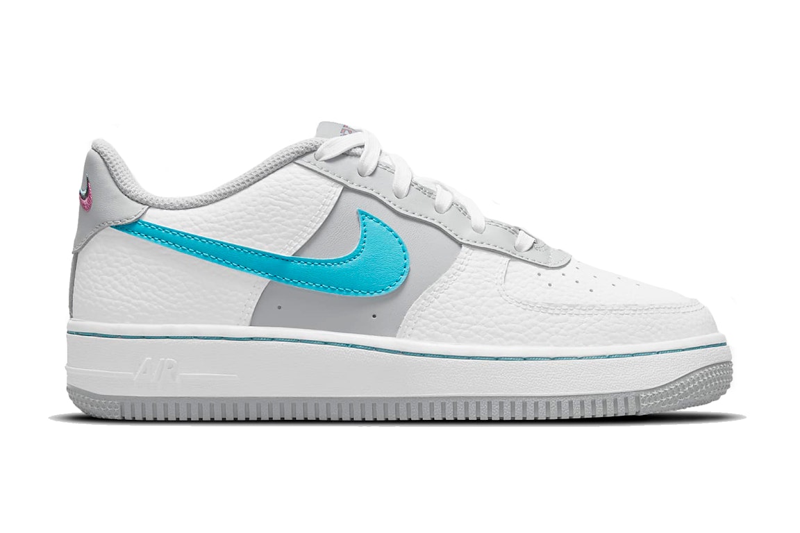 Pre-owned Nike Air Force 1 Low Emb Nba 75th Anniversary Fiesta (gs) In White/grey Fog/sundial