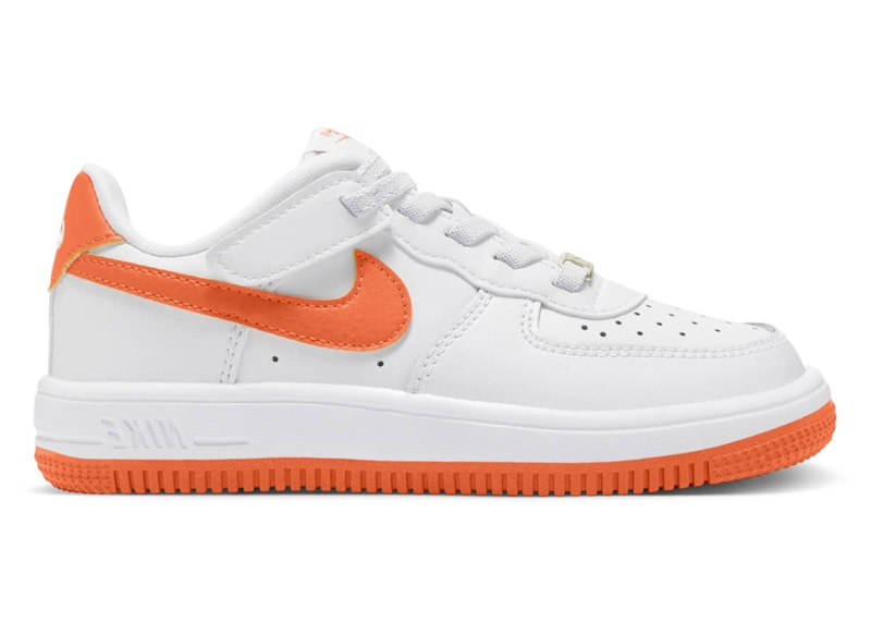 Nike Air Force 1 Low EasyOn White Safety Orange (PS)