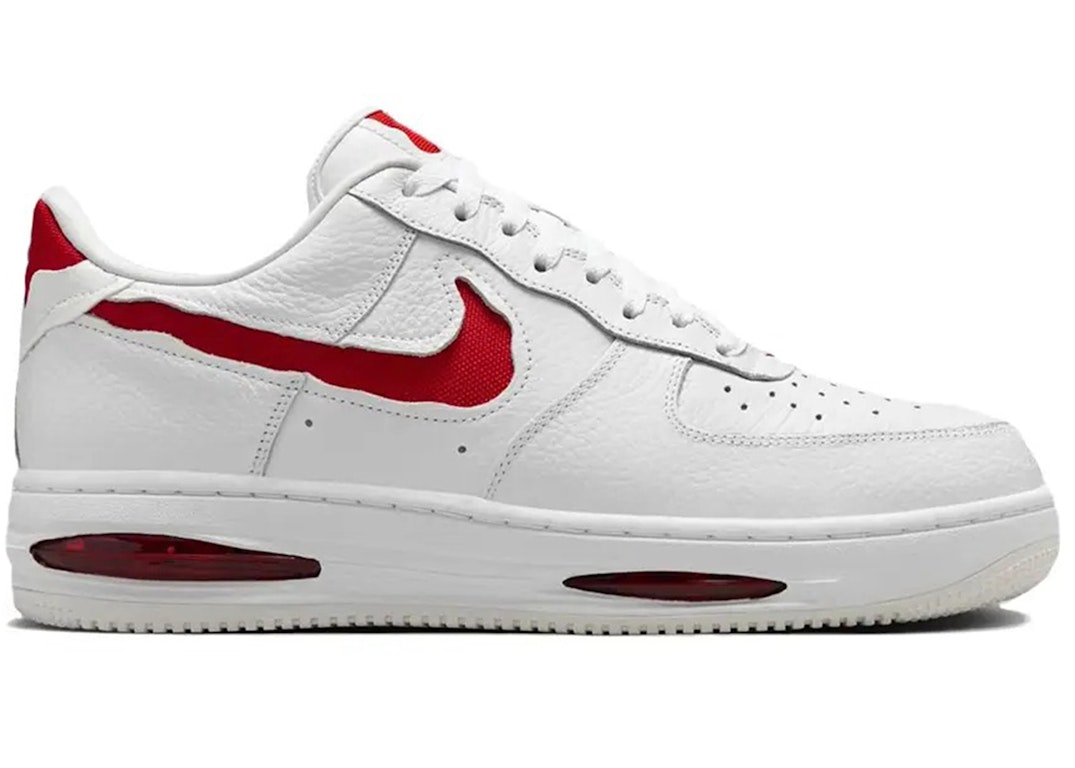 Pre-owned Nike Air Force 1 Low Evo University Red In Summit White/university Red