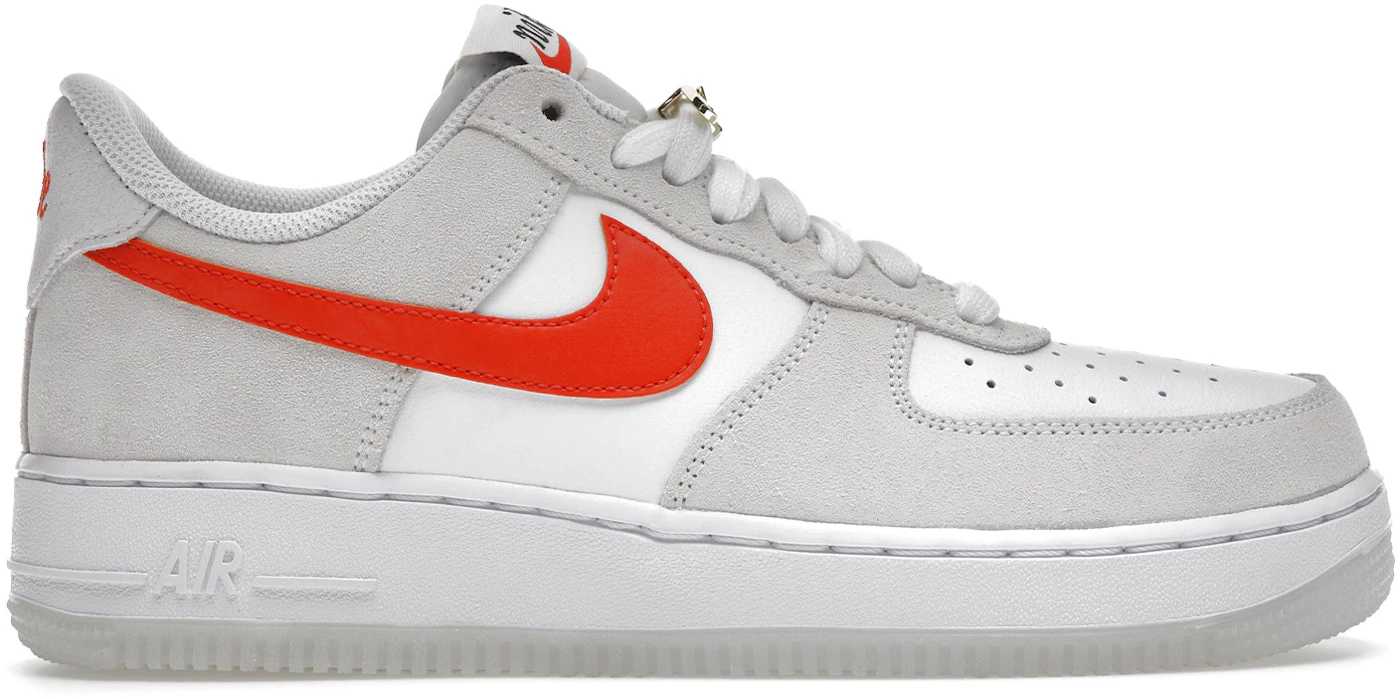 Nike Air Force 1 Low 2019 White/Crimson (orange) #C10060-102 Size 10 1/2