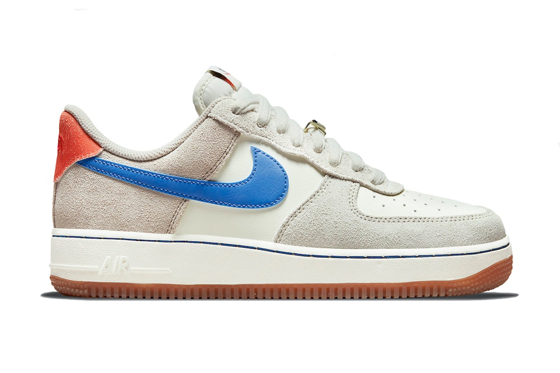 Pre-owned Nike Air Force 1 Low First Use Sail Royal (women's) In Sail/game Royal-team Orange