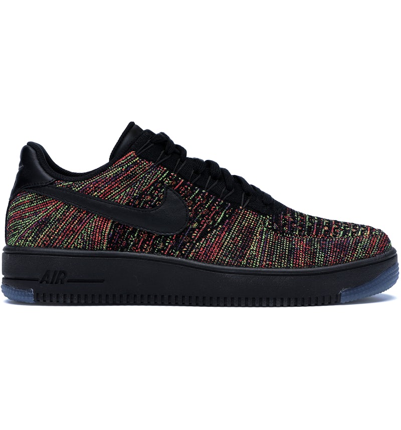Nike Air Force Low Flyknit Black Multi-Color Men's 817419-001 US