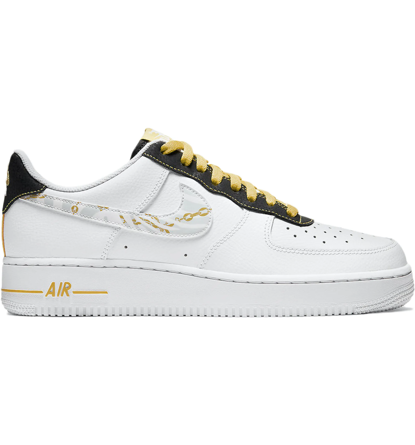 Nike air force best sale 1 gold trim