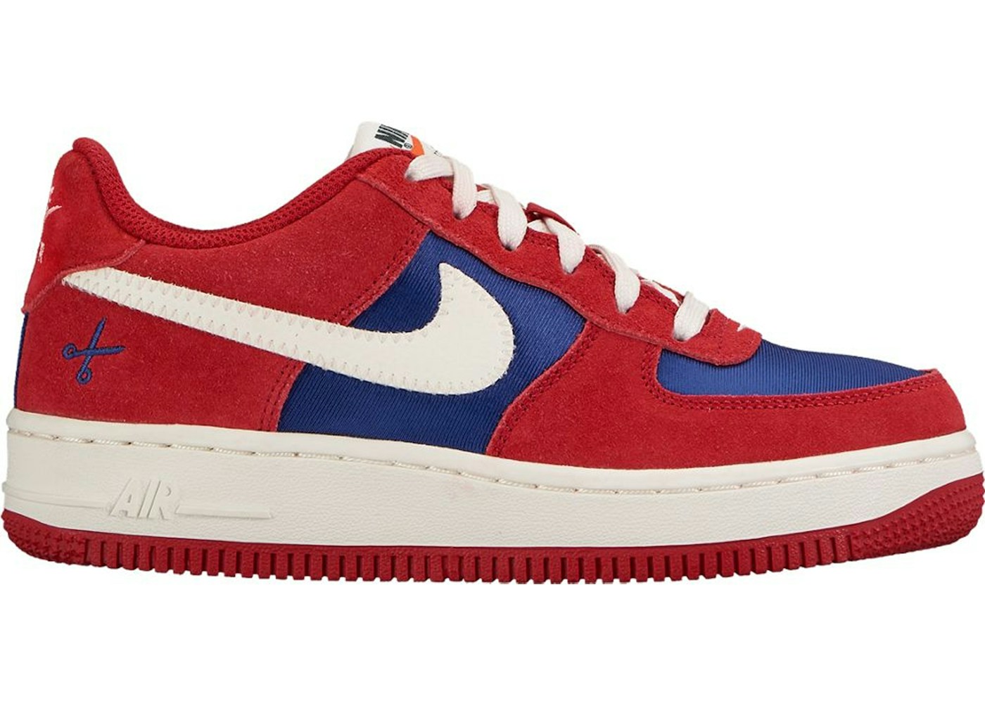 Nike Air Force 1 Low Gym Red Deep Royal Blue (GS) - 596728-626
