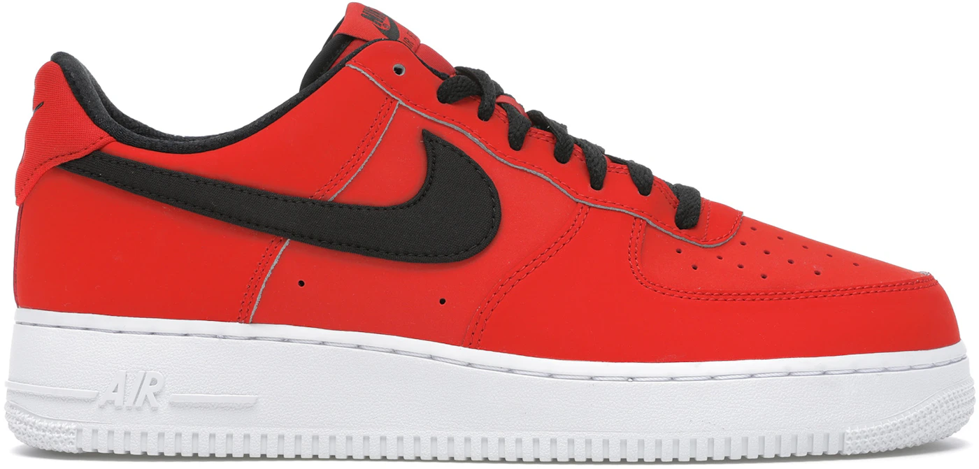 Pre-owned Air Force 1 Low Lv 8 Habanero Red Black White In Habanero  Red/black-white