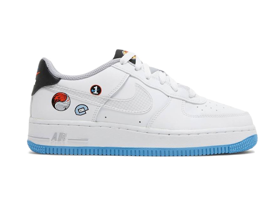 Pre-owned Nike Air Force 1 Low Happy Hoops (gs) In White/multi-color/wolf Grey