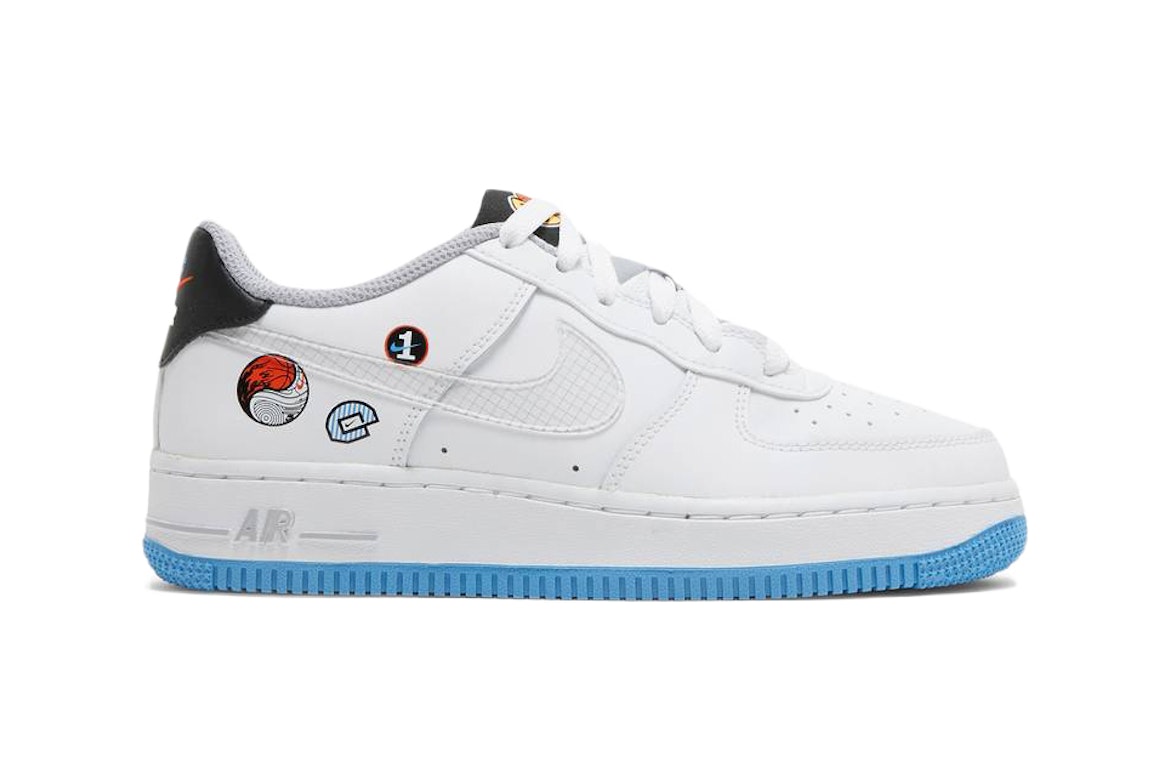 Pre-owned Nike Air Force 1 Low Happy Hoops (gs) In White/multi-color/wolf Grey