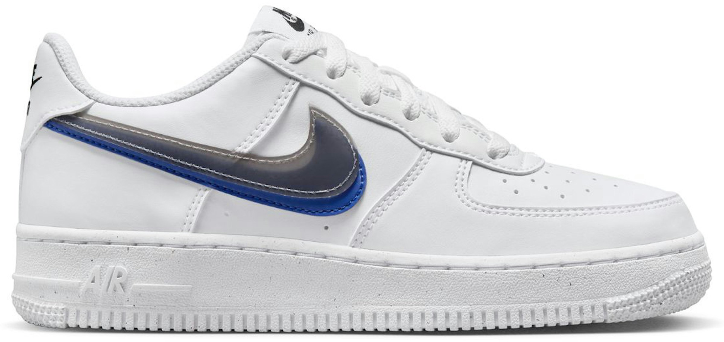 Nike Air Force 1 Low Impact Next Nature Double Swoosh White Black (GS) Kids' - FD0688-100 - US