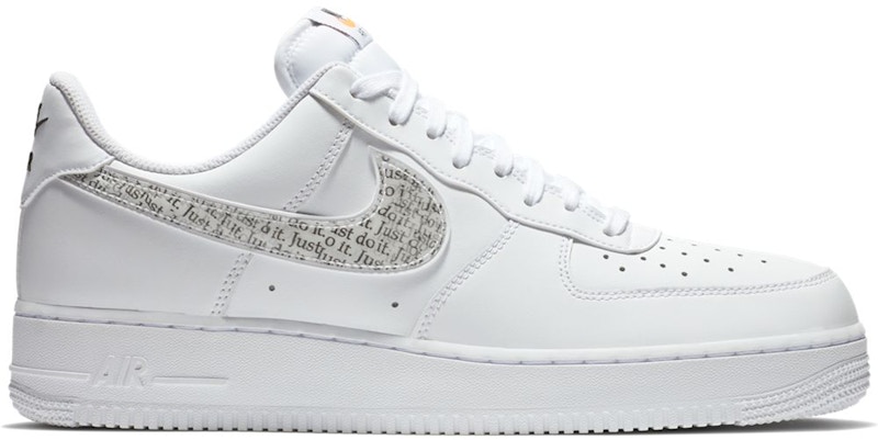 air force 1 just do it low white