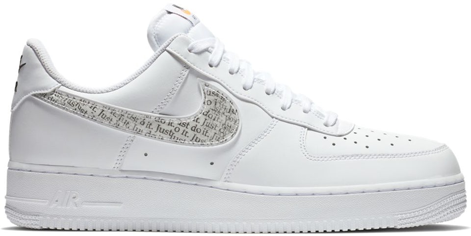 Nike Air Force 1 Low Just Do It Pack White Clear Men's - BQ5361