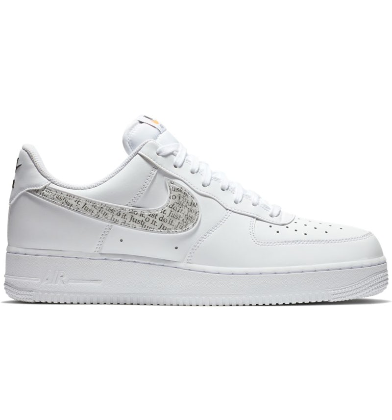 Nike Air Force 1 Low Just Do It Pack White Clear Men s BQ5361 100 US