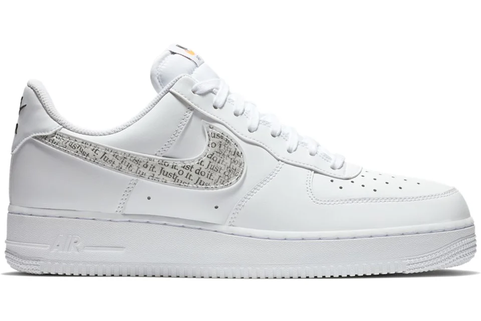 Nike Air Force 1 Low Just Do It Pack White Clear Men s BQ5361