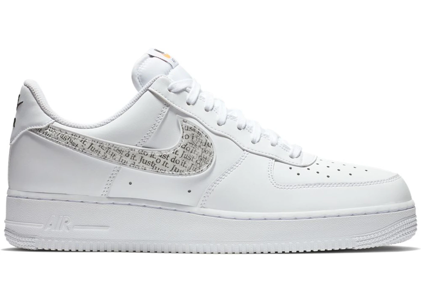 Lake Taupo blæk deformation Nike Air Force 1 Low Just Do It Pack White Clear Men's - BQ5361-100 - US