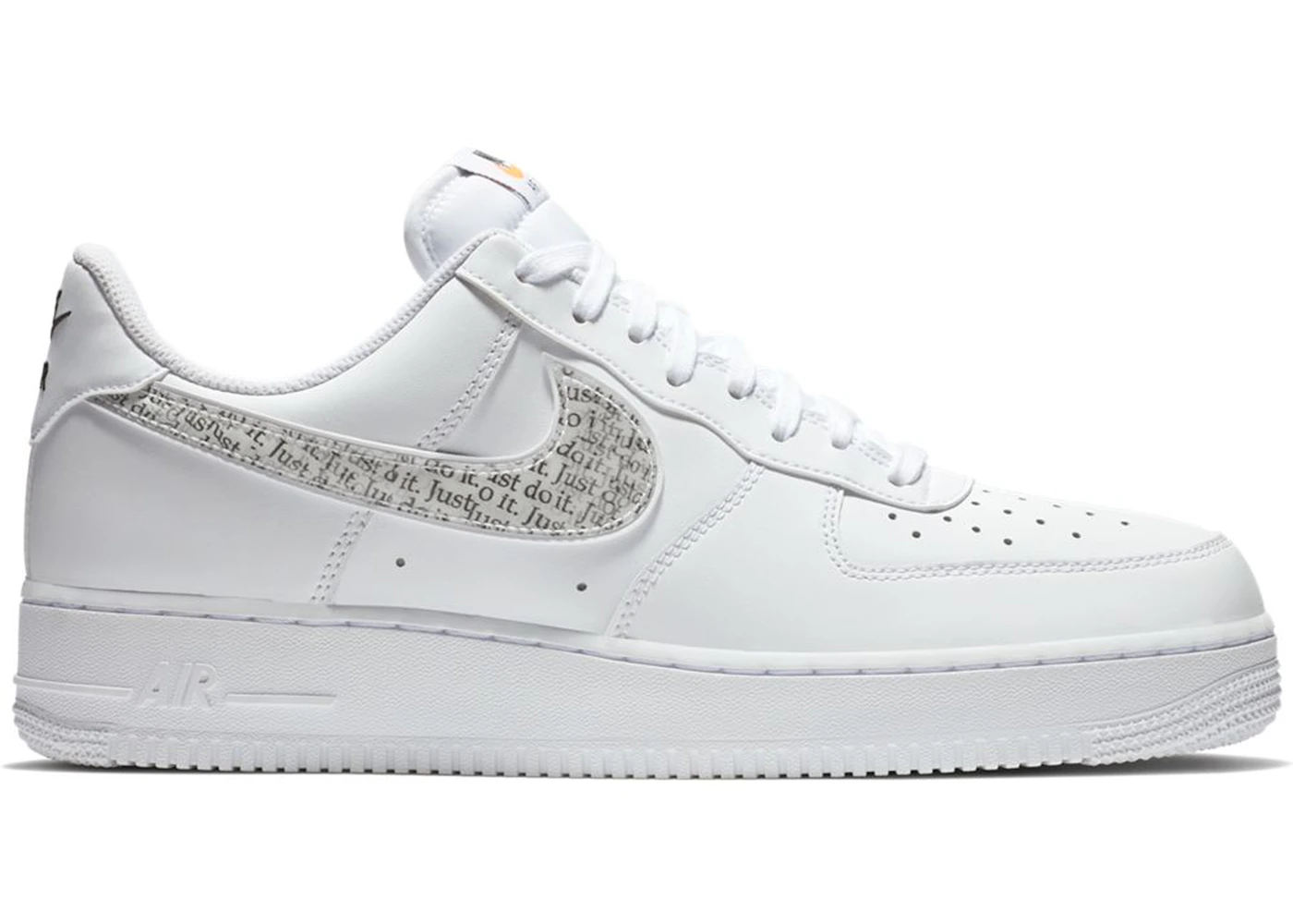 Nike Air Force 1 Low Just Do It Pack White Clear Men s BQ5361