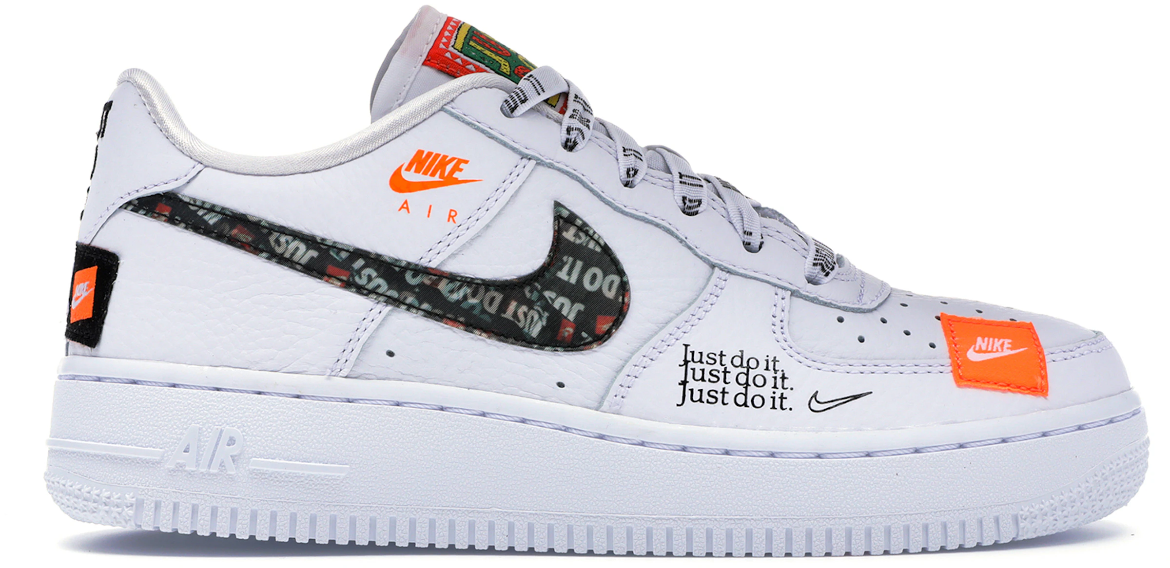 equipaje escalera mecánica Contabilidad Nike Air Force 1 Low Just Do It Pack White (GS) - AO3977-100 - ES