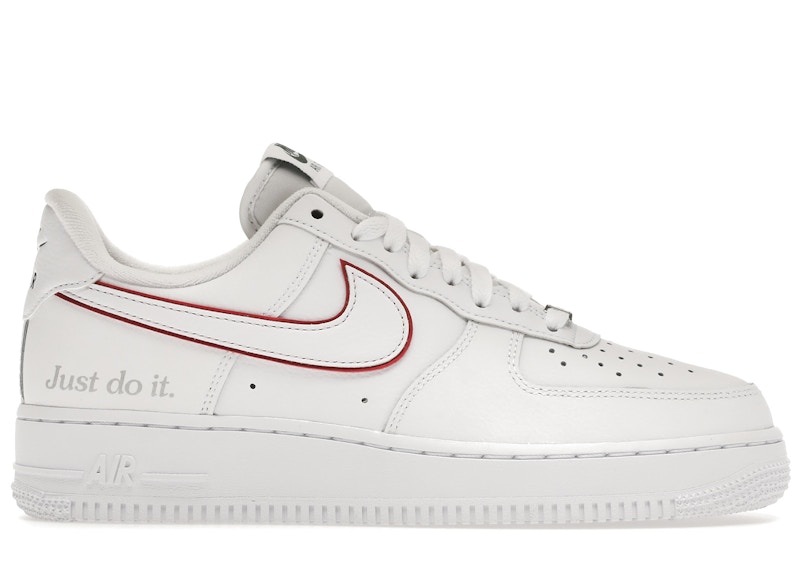 Nike Air Force 1 Low Just Do It White Noble Green Metallic Silver  University Red Men's - DQ0791-100 - US