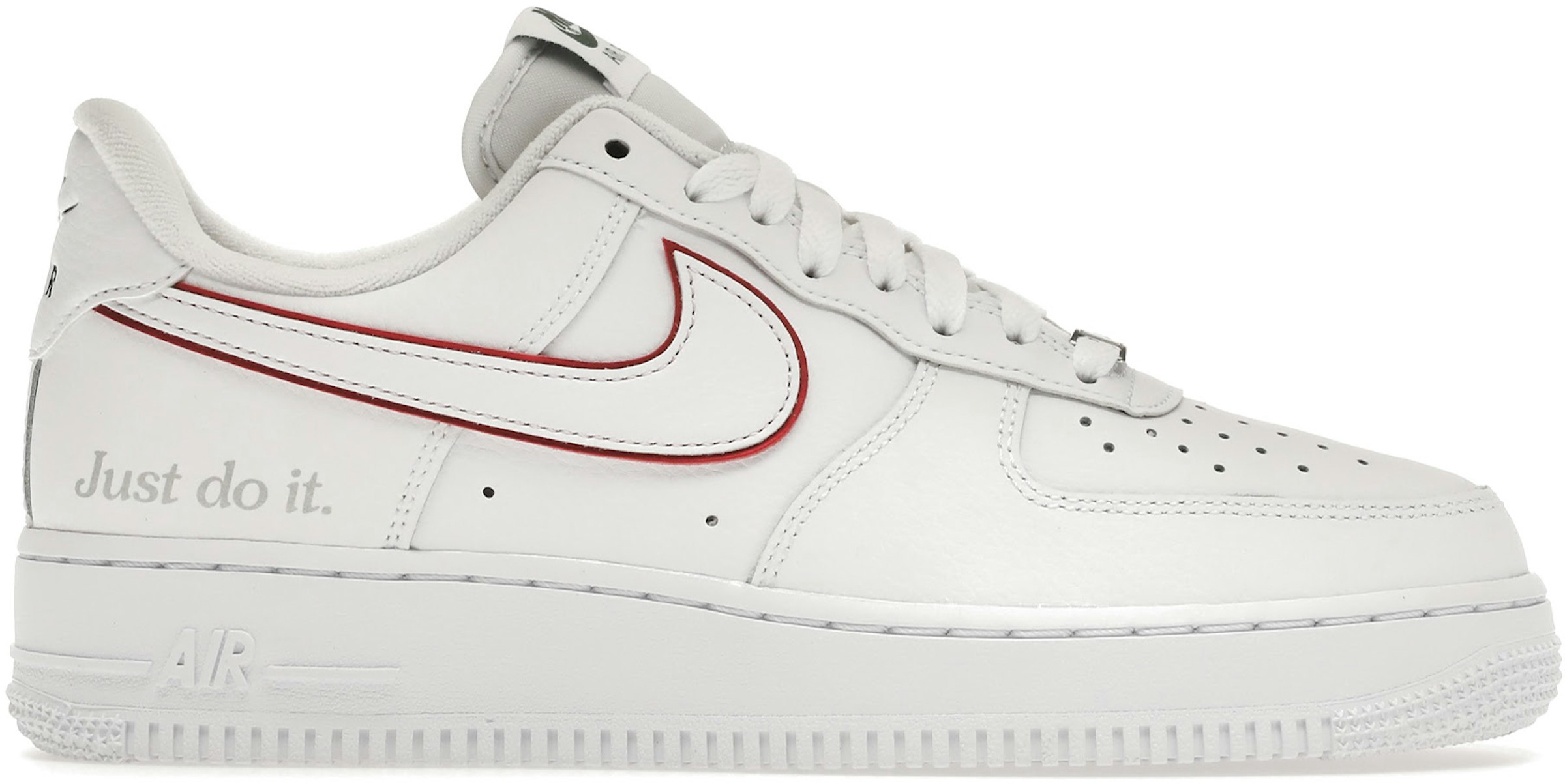 Air Force 1 Low Just Do It White Green Metallic Silver University Red Men's - DQ0791-100 US