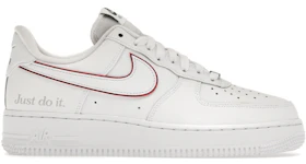 Nike Air Force 1 Low Just Do It White Noble Green Metallic Silver University Red