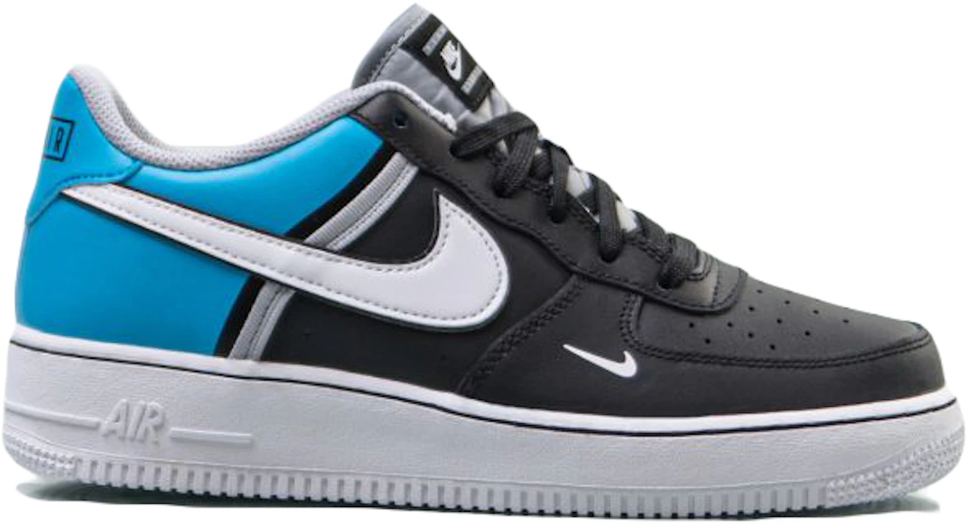 Giày Nike Air Force 1 Low LV8 EMB Leather White Black Blue - HS