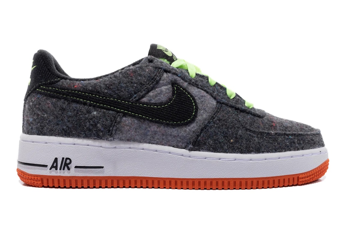 Pre-owned Nike Air Force 1 Low Lv8 Black Ghost Green (gs) In Black/ghost Green/starfish