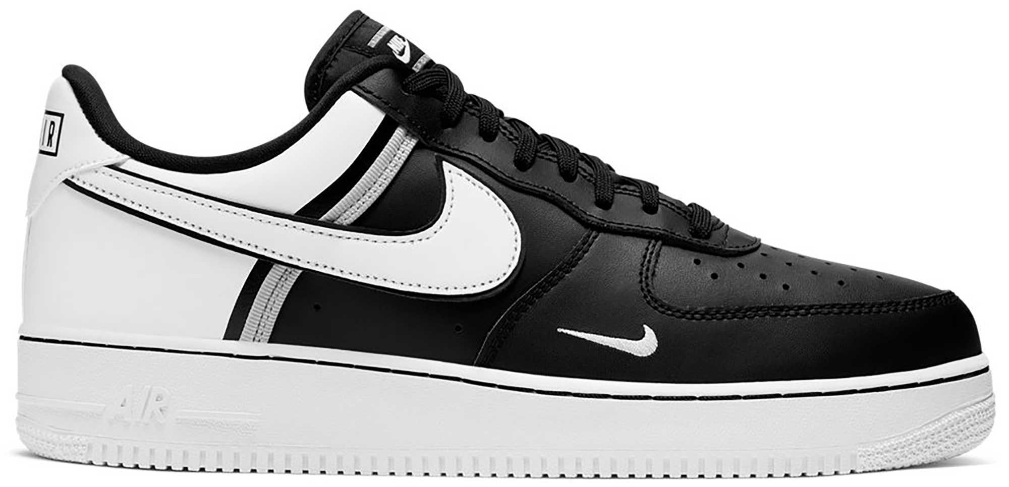 air force 1 black and white lv8