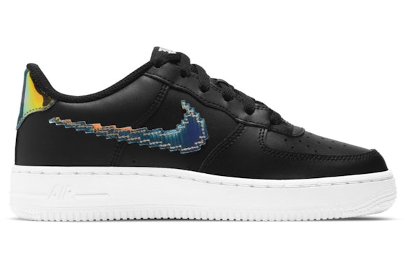 Nike Air Force 1 Basso LV8 Swoosh Digitale Nero (GS)