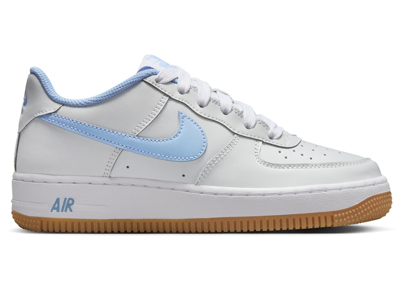 Pre-owned Nike Air Force 1 Low Lv8 Psychic Blue Sneakers In Photon Dust/white/gum Medium Brown